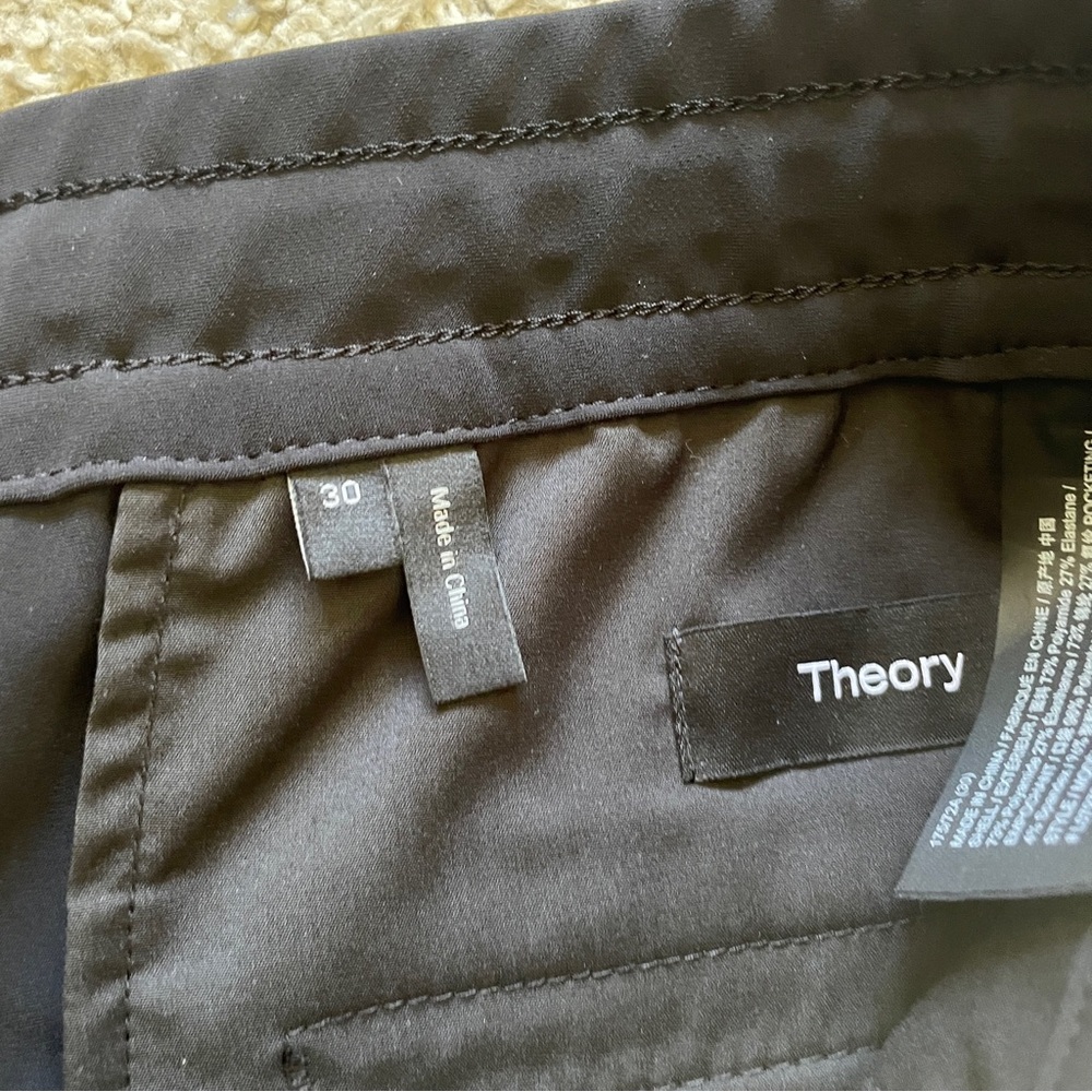 Theory Mayer Drawstring Precision Ponte Pants Bla… - image 6